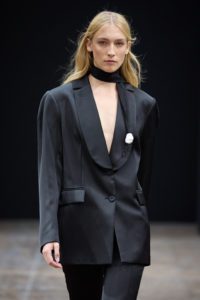Bobkova Black suit Runway look