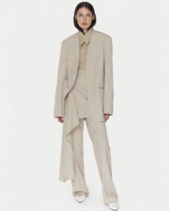 Litkovska Tan tuxedo suit. 