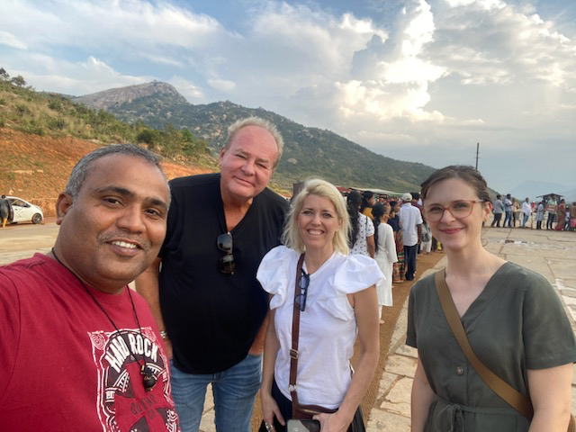 Image of Chokka, Bret, Emily and Lauren in India